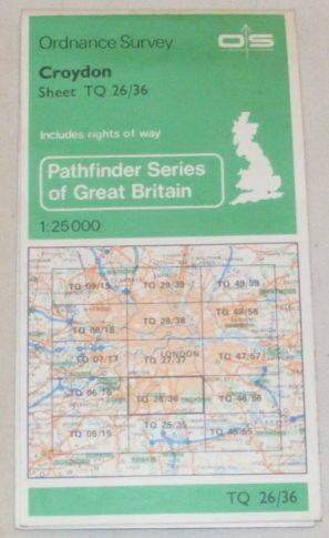 Croydon Pathfinder Map Sheet TQ 26/36 (1191)