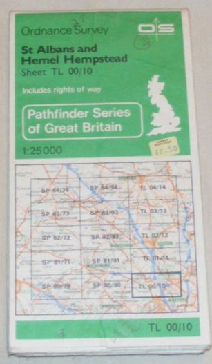 St Albans and Hemel Hempstead Pathfinder Map Sheet TL 00/10 (1119)