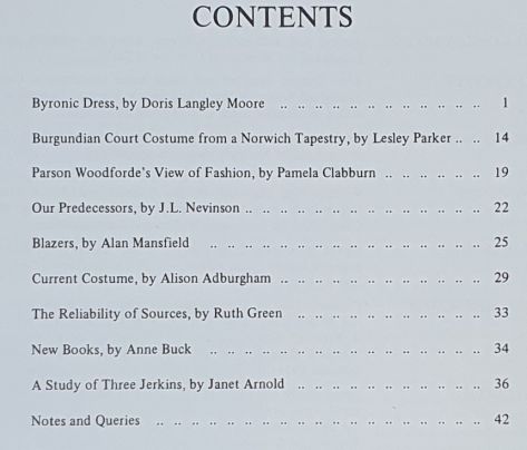 Costume: the Journal of the Costume Society. No 5 1971