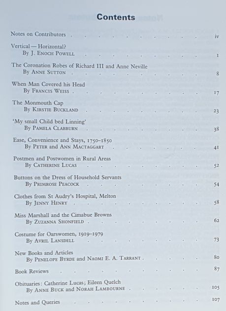 Costume: the Journal of the Costume Society. No 13 1979
