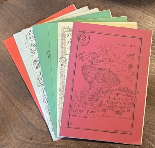 Xenododo [Seven issues (2, 3, 4, 6, 7, 9, 10)]. An occasional periodical dealing with languages alive and dead, dialects, Celtic tongues, linguistics