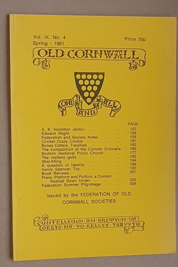 Old Cornwall vol.IX, no.4, Spring 1981