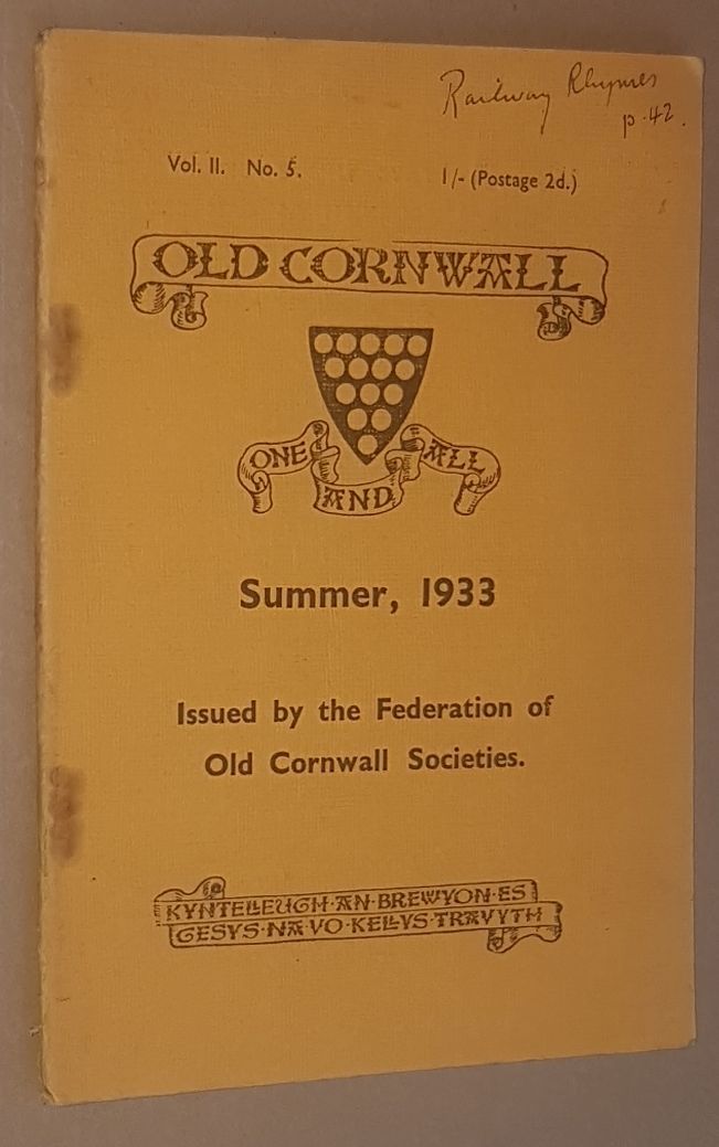 Old Cornwall vol.II, no 5, Summer 1933