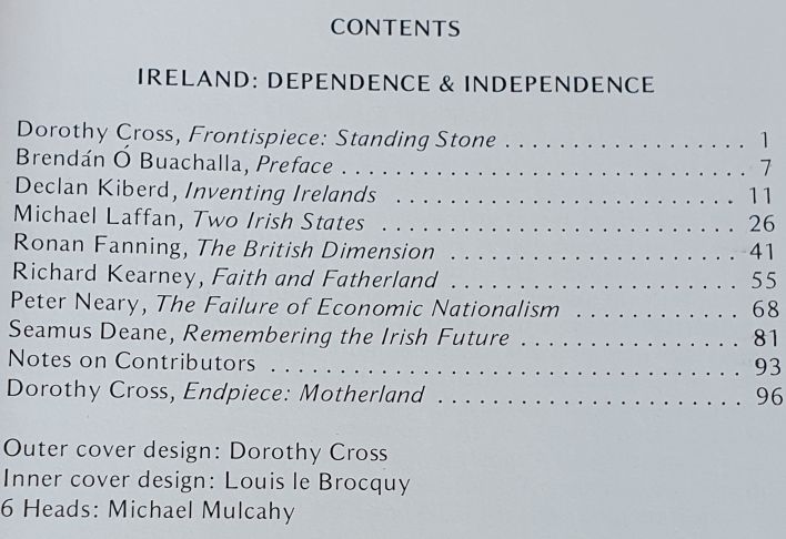 The Crane Bag Vol.8 No.1: R.T.E./U.C.D. Lectures: Ireland: Dependence & Independence