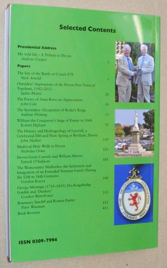 Report and Transactions of the Devonshire Association for the Advancement of Science, Literature and Art Volume 145, Kingsbridge 2013