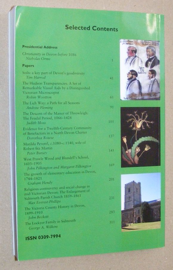 Report and Transactions of the Devonshire Association for the Advancement of Science, Literature and Art Volume 142, Holsworthy 2010