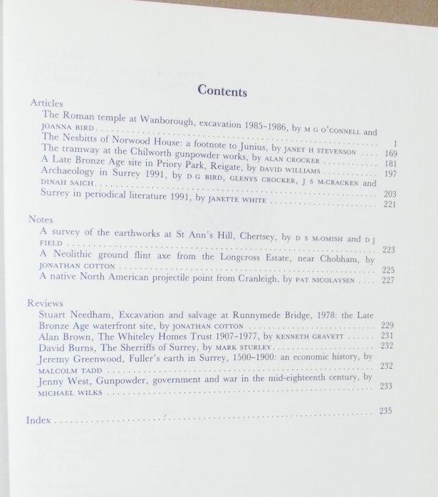 Surrey Archaeological Collections Relating to the History and Antiquities of the County, Vol.82, 1994