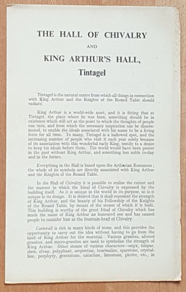 Tintagel and Boscastle North Cornwall Official Souvenir Guide