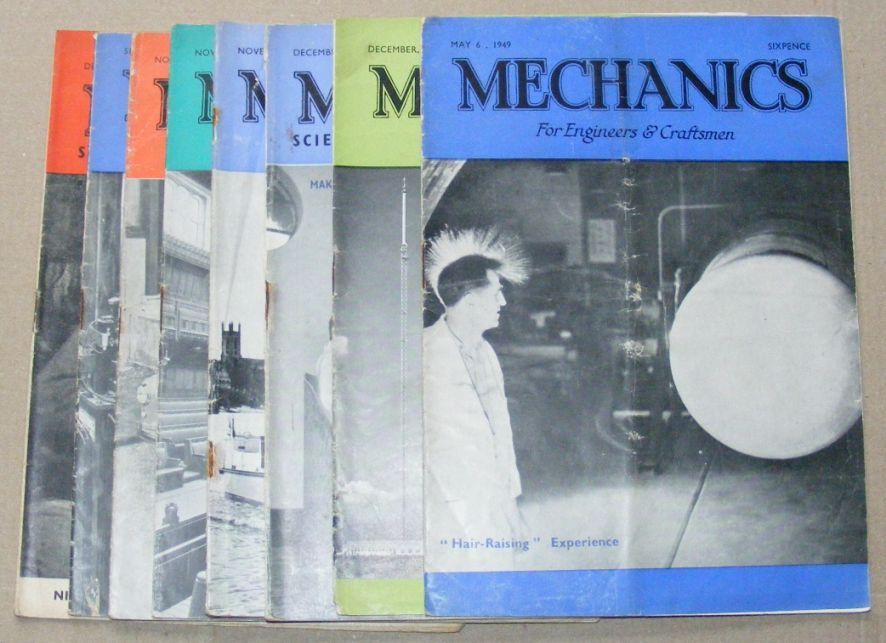 Mechanics for Engineers and Craftsmen, 8 issues from 1949-1950
