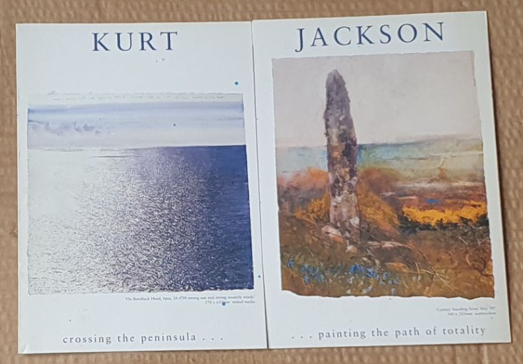 Kurt Jackson - Crossing the Peninsula . painting the path of totality. The Great Atlantic Map Works Gallery 1st August - 21st August 1999