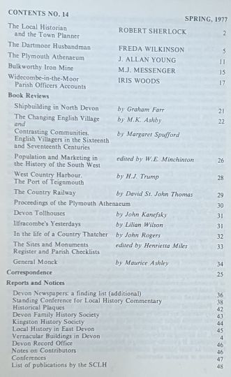 The Devon Historian 14, May 1977