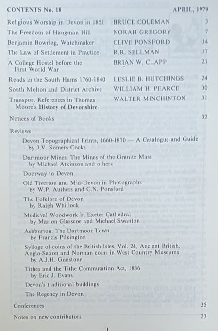 The Devon Historian 18, April 1979