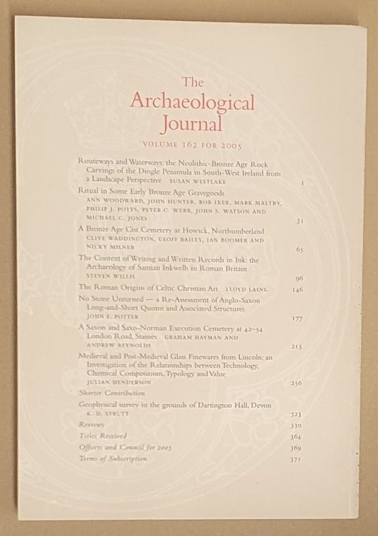 The Archaeological Journal Volume 162 for 2005