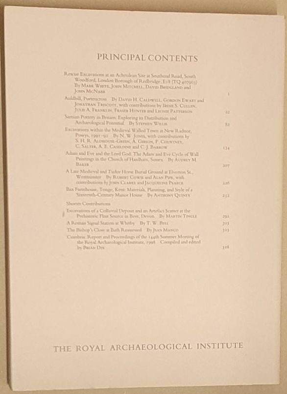 The Archaeological Journal Volume 155 for 1998