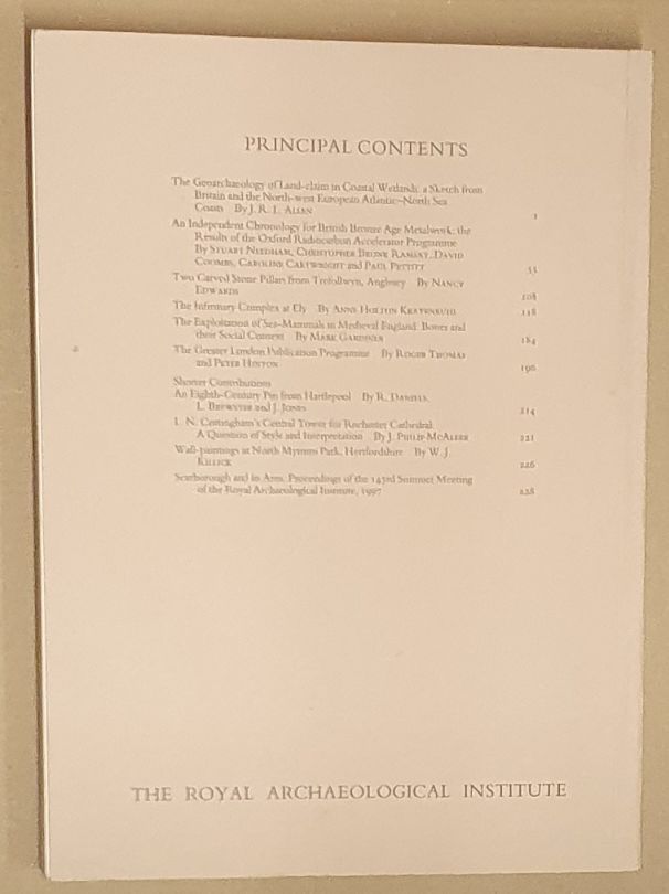 The Archaeological Journal Volume 154 for 1997