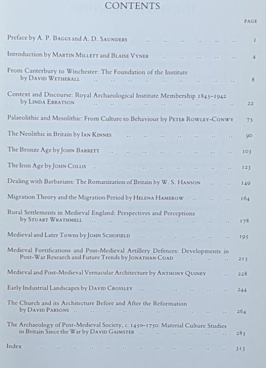 Building on the past : Papers celebrating 150 years of the Royal Archaeological Institute