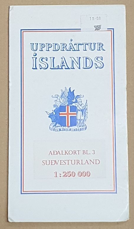 1:250000 Map of Iceland Sheet 3: South-West Iceland (Uppdrttur slands Aalkort Bla 3: Suvesturland)