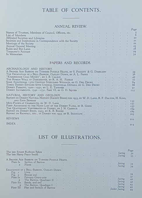Proceedings of the Dorset Natural History & Archaeological Society for 1953, Volume 75