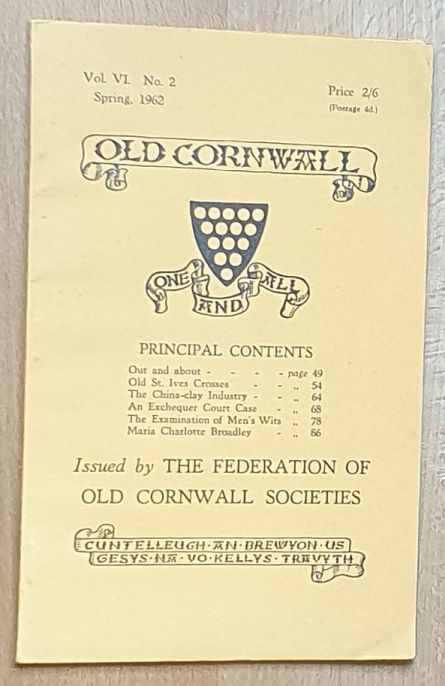 Old Cornwall vol.VI, no.2, Spring 1962