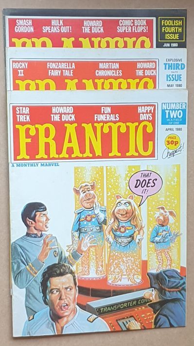 Frantic Magazine, Numbers 2 - 10, & 13 (10 copies)