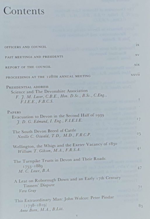 Report and Transactions of the Devonshire Association for the Advancement of Science, Literature and Art Volume 122, Tiverton 1990
