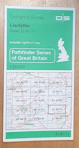 Llanfyllin 1:25000 Map, Pathfinder Sheet SJ 01/11