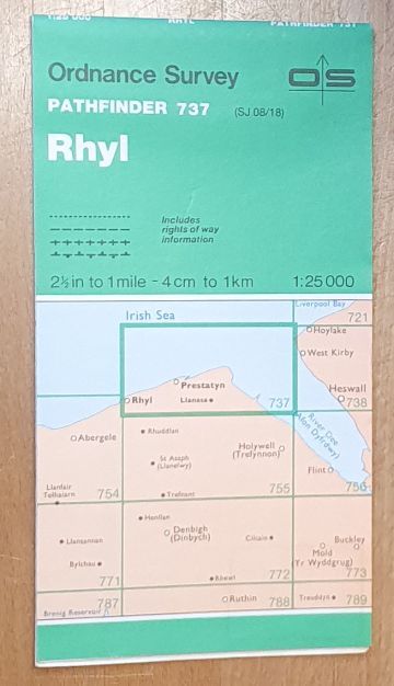 Rhyl 1:25000 Map, Pathfinder 737 (SJ 08/18)