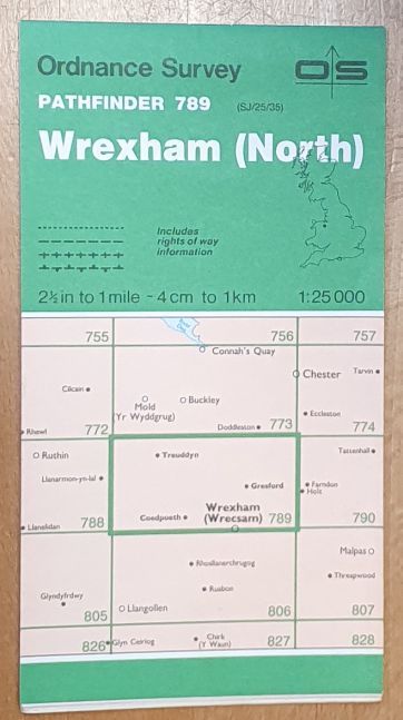 Wrexham (North) 1:25000 Map, Pathfinder 789 (SJ 25/35)
