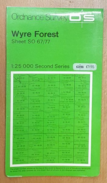 Wyre Forest 1:25000 Second Series Map Sheet SO 67/77