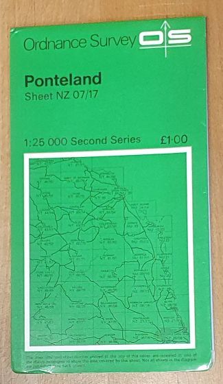 Ponteland 1:25000 Second Series Map Sheet NZ 07/17