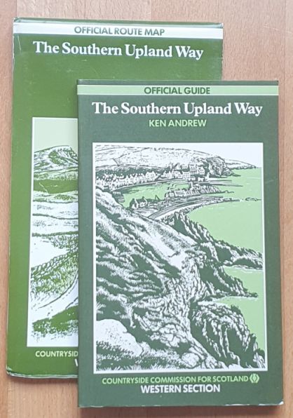 The Southern Upland Way, Eastern and Western Sections. Official Route Map AND Official Guide Book, Two books, two maps