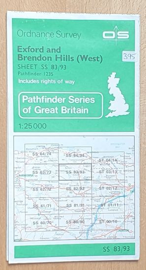 Exford and Brendon Hills (West). Map Sheet SS 83/93 (Pathfinder 1235)