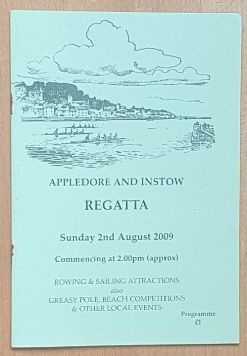 Appledore and Instow Regatta, Sunday 2nd August 2009. Programme