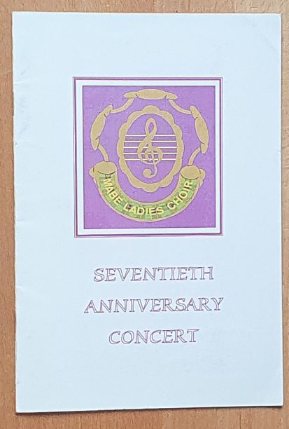 The Mabe Ladies Choir Seventieth Anniversary Concert, 29th September 2001