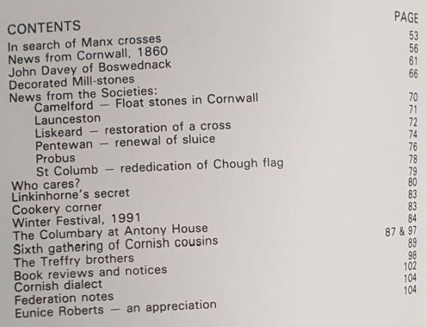 Old Cornwall vol.XI, no.2, Spring 1992