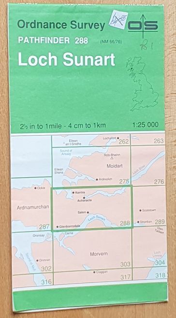 Loch Sunart 1:25000 Map, Pathfinder 288 (NM 66/76)