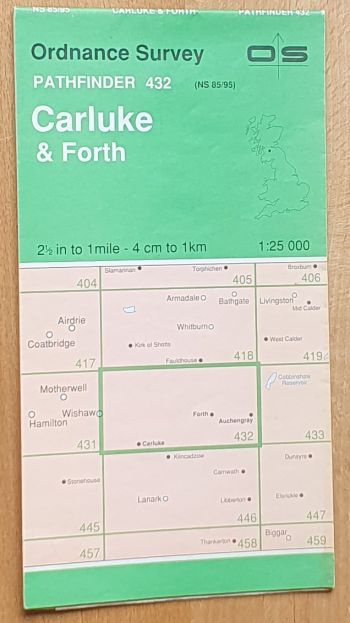 Carluke & Forth 1:25000 Map, Pathfinder 432 (NS 85/95)