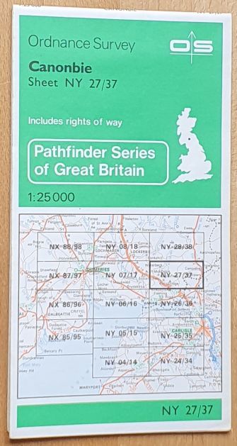 Canonbie 1:25000 Map, Pathfinder Sheet NY 27/37