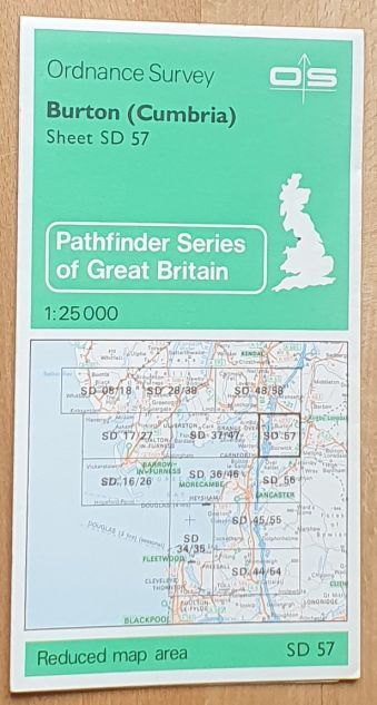 Burton (Cumbria) 1:25000 Map, Pathfinder Sheet SD 57