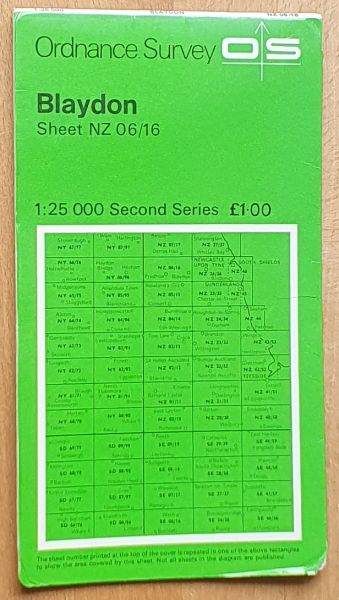 Blaydon 1:25000 Map, Second Series Sheet NZ 06/16