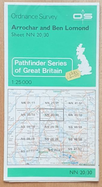 Arrochar and Ben Lomond 1:25000 Pathfinder Map, Sheet NN 20/30
