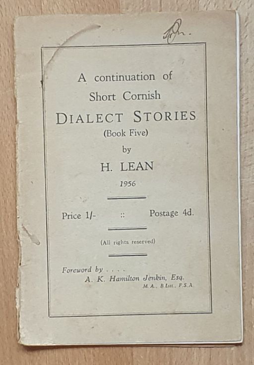 A Continuation of Short Cornish Dialect Stories (Book Five)