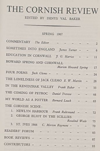 The Cornish Review Number Five [5], Spring 1967