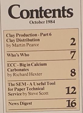 Echo No.7, October 1984. ECC International's news magazine for the Paper Industry