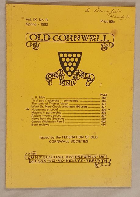 Old Cornwall vol.IX, no.8, Spring 1983