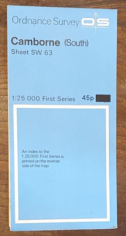 Camborne (South). 1:25000 First Series Map Sheet SW 63