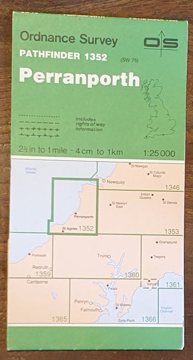 Perranporth Pathfinder Map 1352 (SW 75)