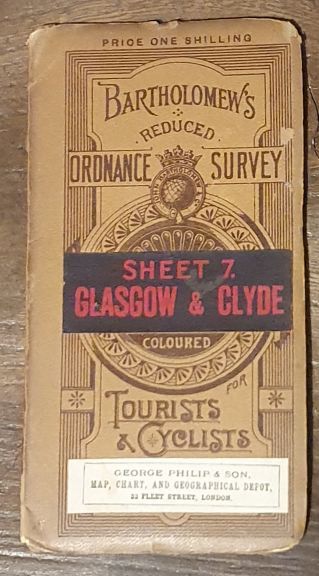 Bartholomew's Reduced Ordnance Survey of Scotland. New Series Sheet 7. Glasgow & Clyde (Cover title Bartholomew's Reduced Ordnance Survey for Tourists & Cyclists)