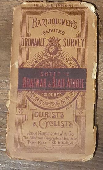Bartholomew's Reduced Ordnance Survey of Scotland. New Series Sheet 16. Braemar & Blair Atholl (Cover title Bartholomew's Reduced Ordnance Survey for Tourists & Cyclists)