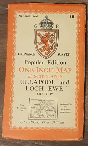 Ullapool and Loch Ewe. Sheet 19. One-Inch Map of Scotland, Popular Edition (with National Grid) (l:63360)